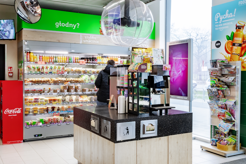 Zabka convenience store interior